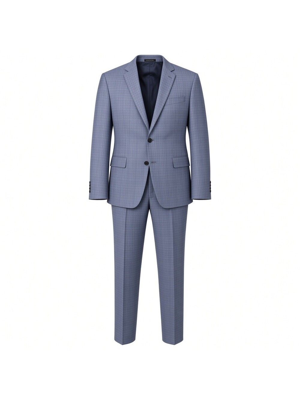 Lauren Ralph Lauren Men's Blue Glen Plaid Suit 48R W44 L31 2-Piece Classic Fit